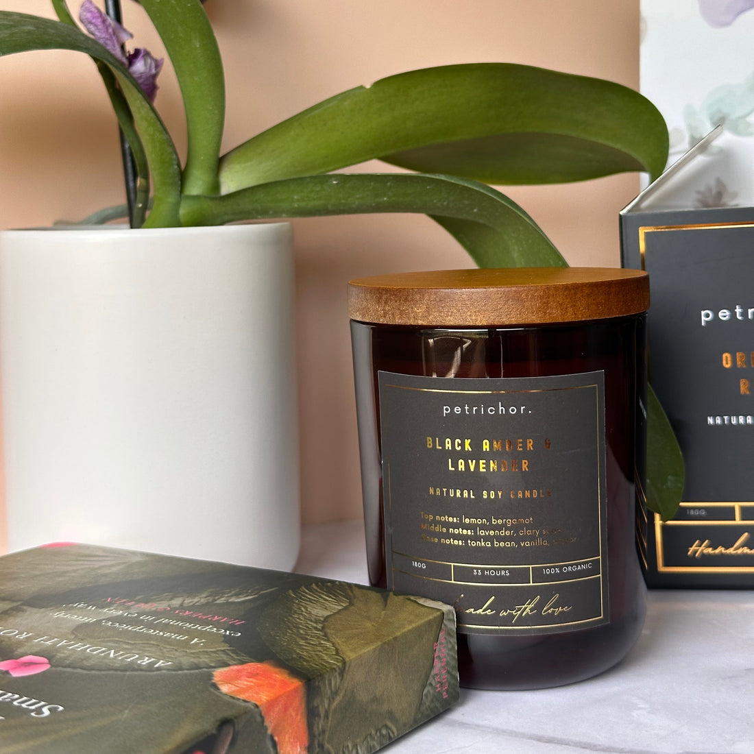 Black Amber & Lavender - Handmade Candles Australia | Petrichor