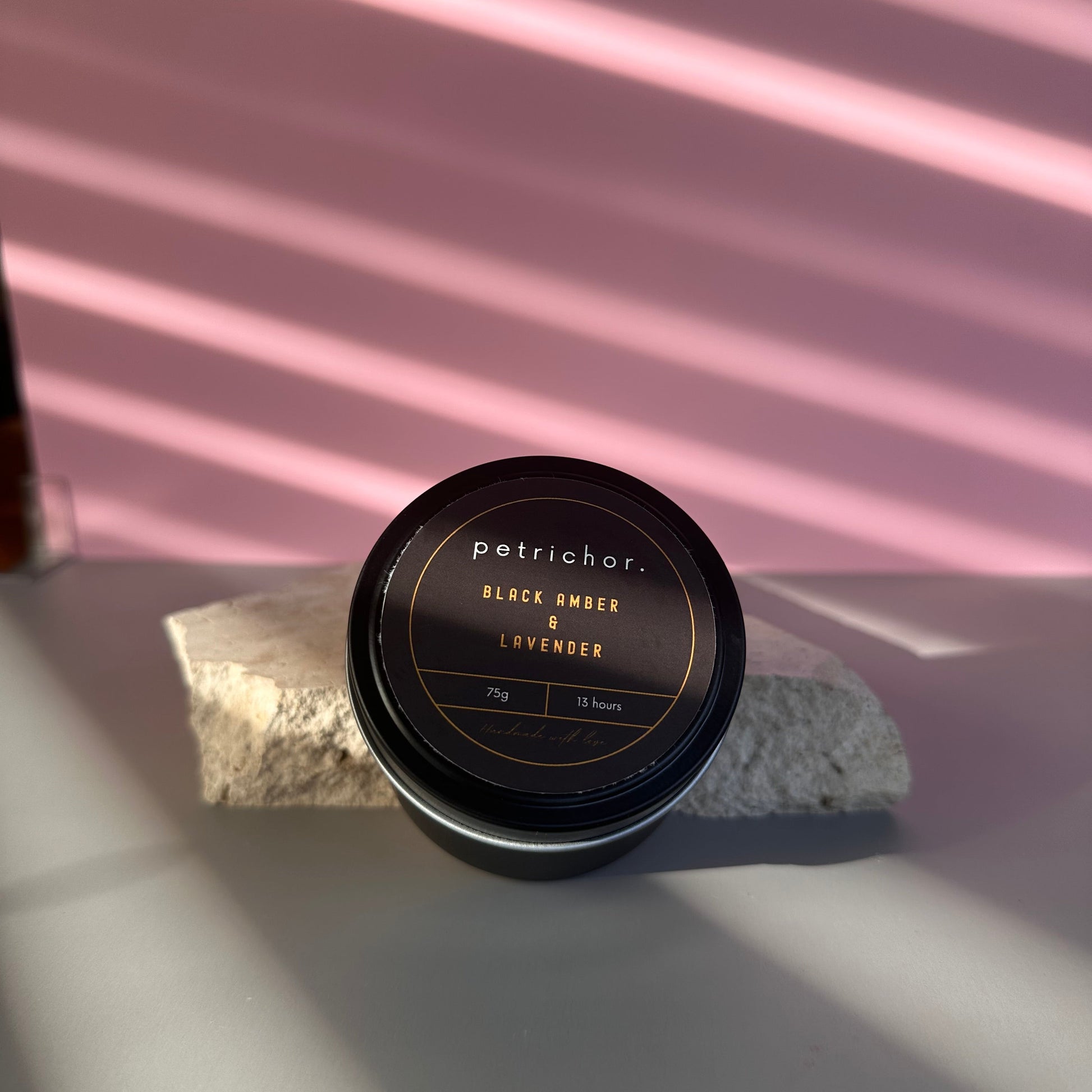 Black Amber & Lavender | Handmade Candles | Petrichor