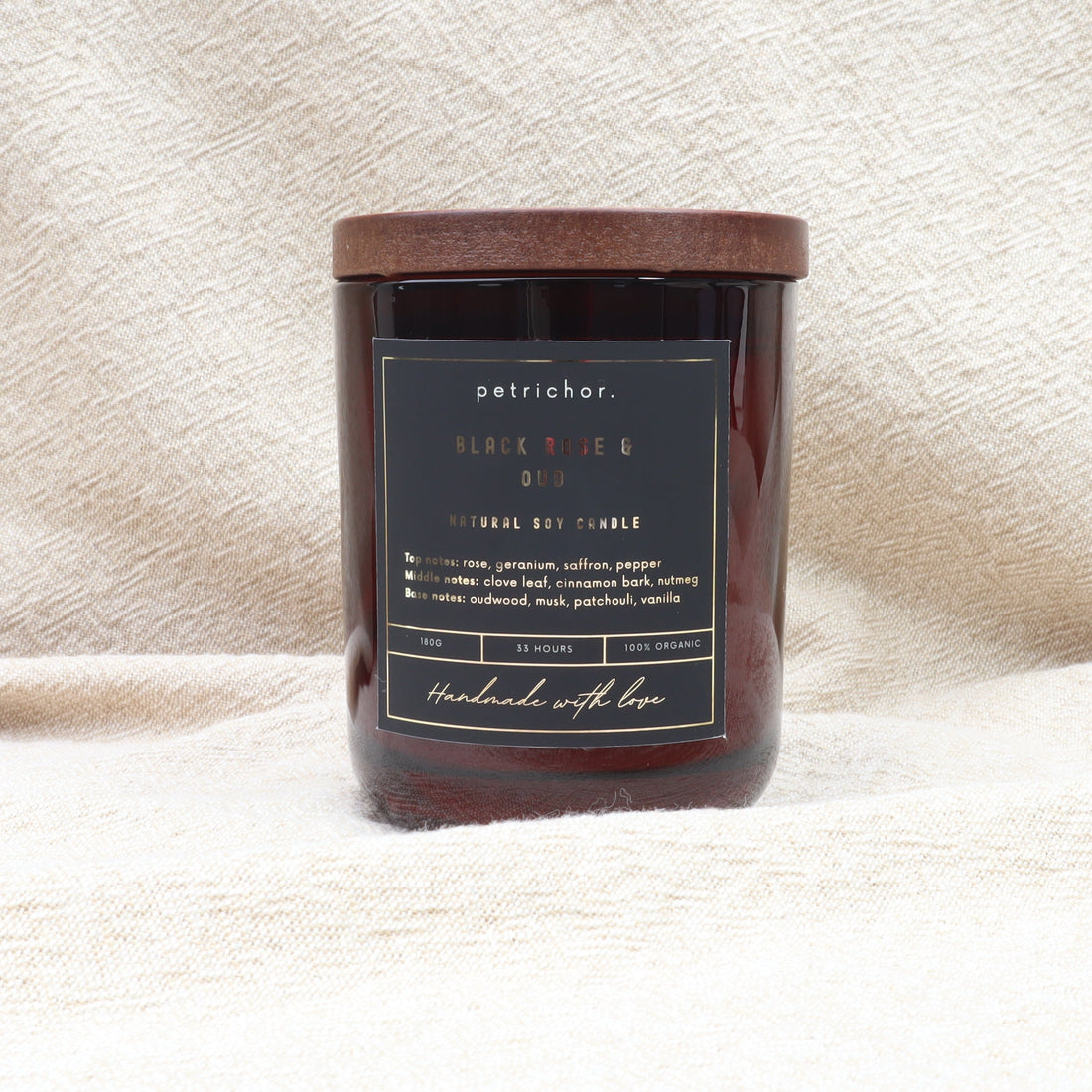 Black Rose & Oud - Petrichor Candles