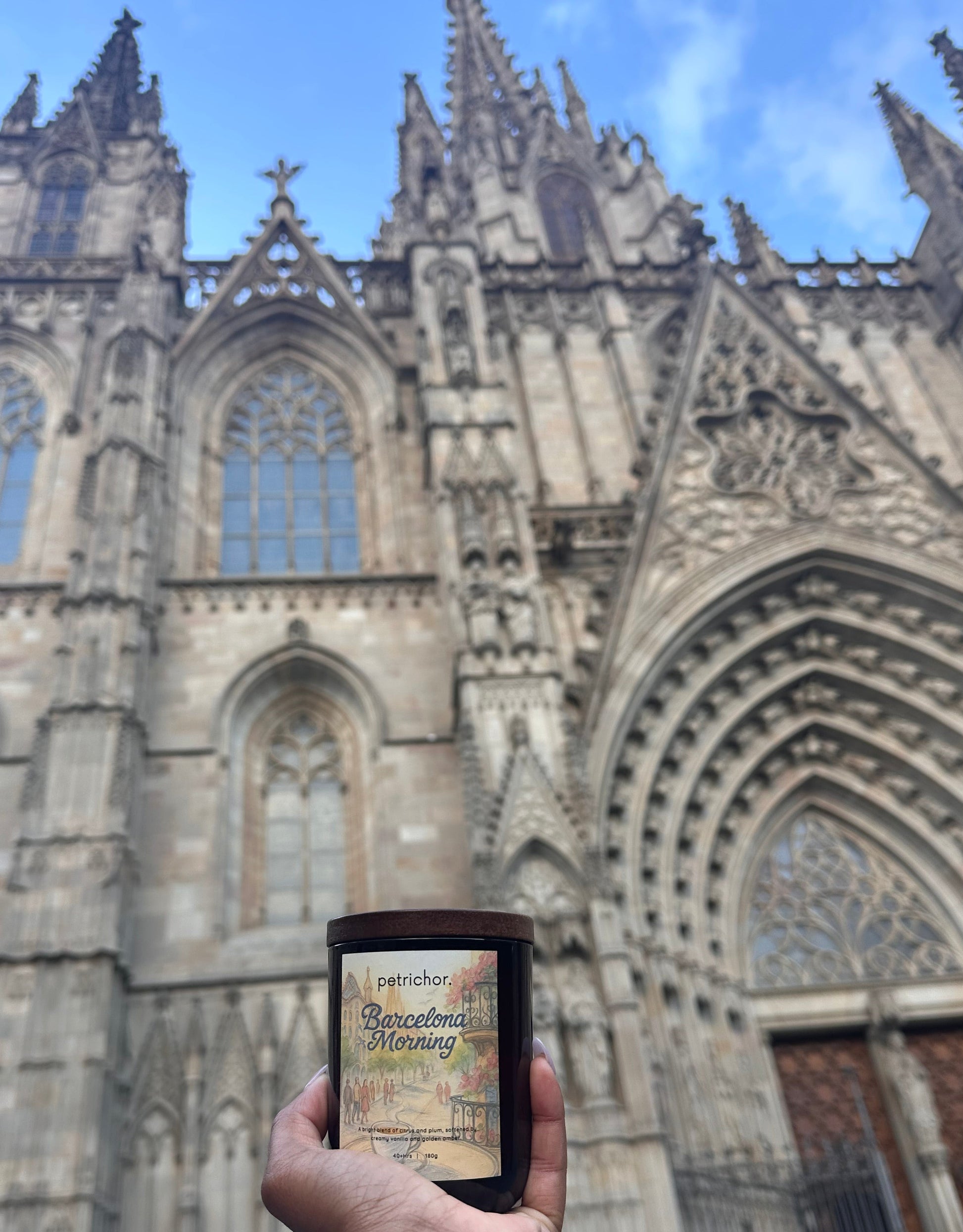 Barcelona Morning Candle in Spain