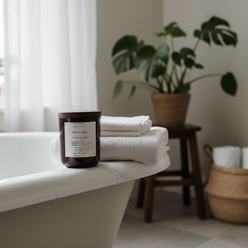 Amalfi Coast Candle in Bathroom