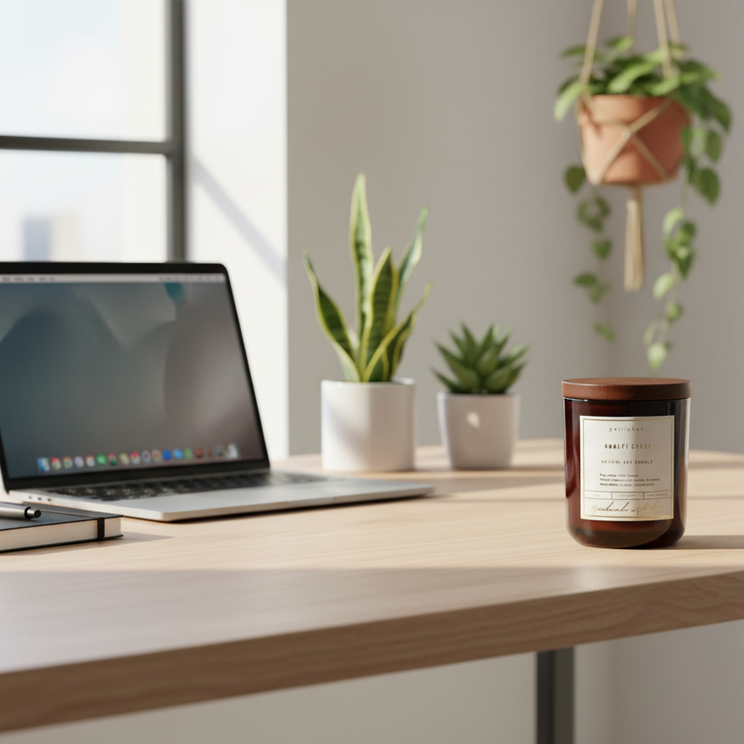 Amalfi Coast Candle in Home Office