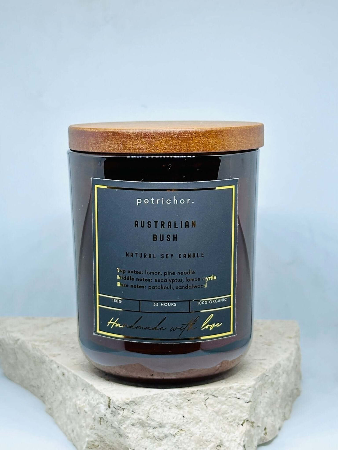 Handmade Soy Candles - Australian Bush - 33+ Hrs Burn Time | Petrichor