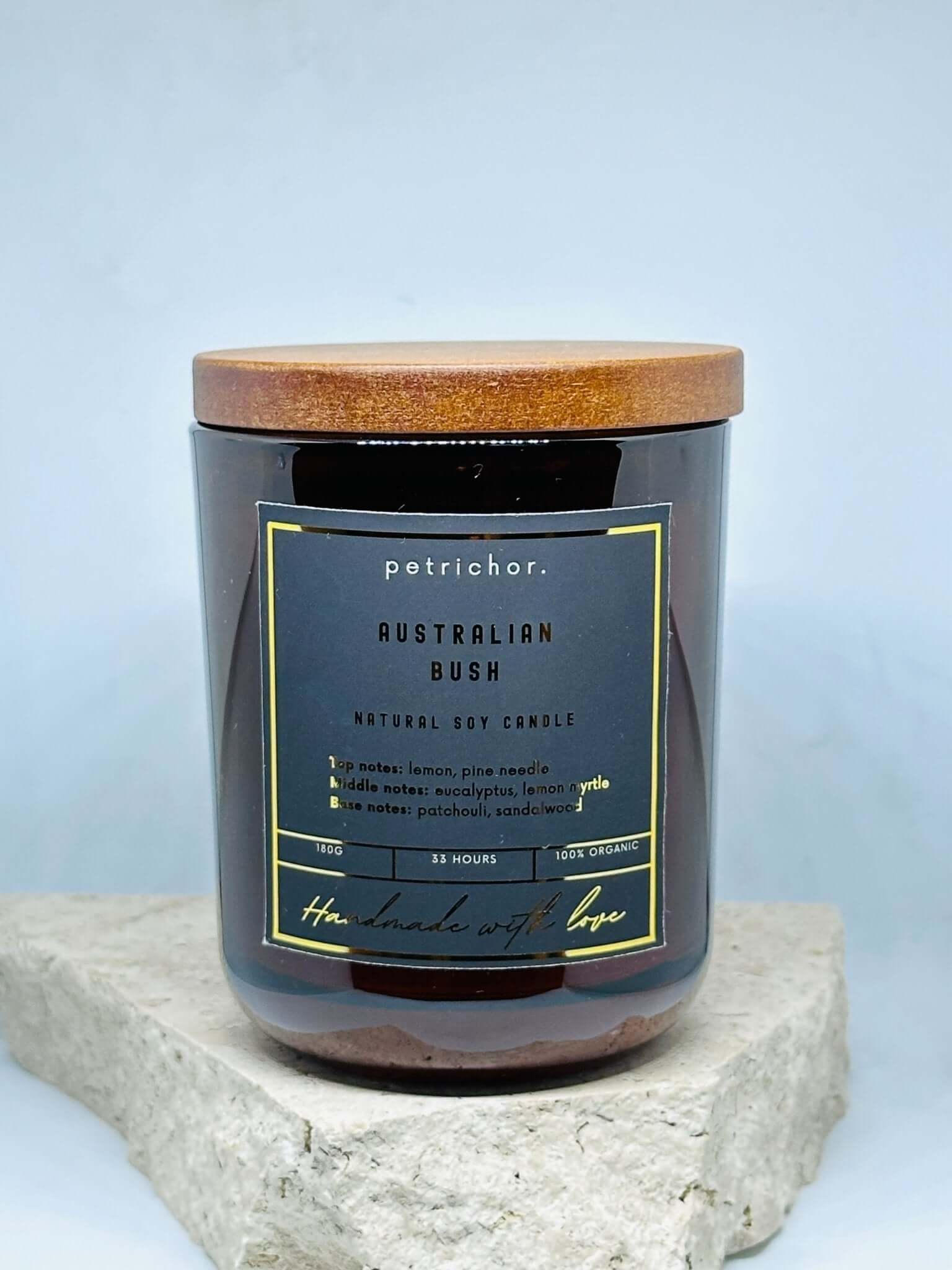 Handmade Soy Candles - Australian Bush - 33+ Hrs Burn Time | Petrichor